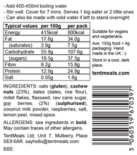 Cashew and Goji Berry Breakfast - 800 kcal