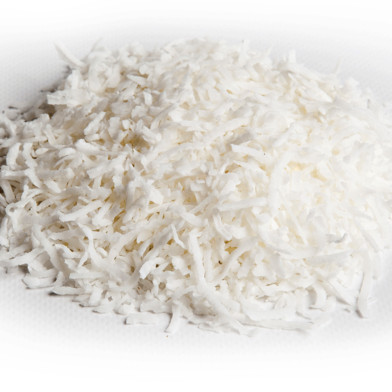 A pile of desiccated coconut 