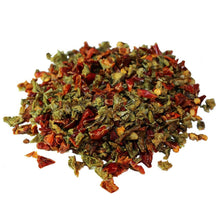 Red and green dried bell peppers